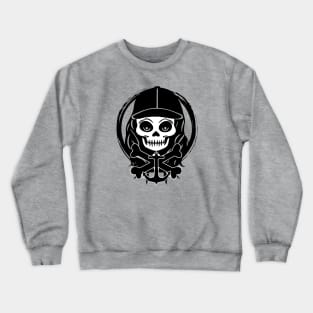 Deckhand Skull and Anchor Black Logo Crewneck Sweatshirt